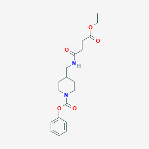 Phenyl 4-((4-ethoxy-4-oxobutanamido)methyl)piperidine-1-carboxylate