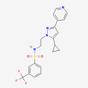 N-(2-(5-cyclopropyl-3-(pyridin-4-yl)-1H-pyrazol-1-yl)ethyl)-3-(trifluoromethyl)benzenesulfonamide