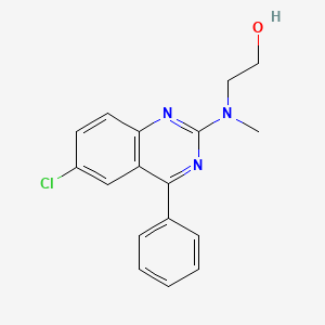 molecular formula C17H16ClN3O B2622638 2-((6-Chloro-4-phenylquinazolin-2-yl)(methyl)amino)ethanol CAS No. 333769-43-0