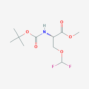 molecular formula C10H17F2NO5 B2622646 methyl (2S)-2-{[(tert-butoxy)carbonyl]amino}-3-(difluoromethoxy)propanoate CAS No. 1807939-05-4