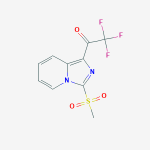molecular formula C10H7F3N2O3S B262265 2,2,2-Trifluoro-1-[3-(methylsulfonyl)imidazo[1,5-a]pyridin-1-yl]ethanone 