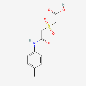 molecular formula C11H13NO5S B2622651 2-{[2-Oxo-2-(4-toluidino)ethyl]sulfonyl}acetic acid CAS No. 338953-85-8