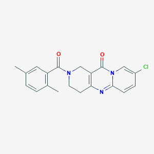 molecular formula C20H18ClN3O2 B2622654 8-chloro-2-(2,5-dimethylbenzoyl)-3,4-dihydro-1H-dipyrido[1,2-a:4',3'-d]pyrimidin-11(2H)-one CAS No. 2034274-18-3