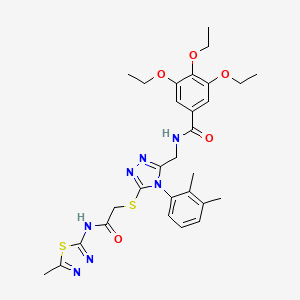 N-((4-(2,3-dimethylphenyl)-5-((2-((5-methyl-1,3,4-thiadiazol-2-yl)amino)-2-oxoethyl)thio)-4H-1,2,4-triazol-3-yl)methyl)-3,4,5-triethoxybenzamide
