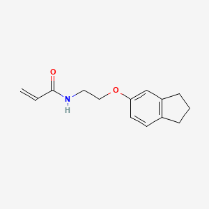 molecular formula C14H17NO2 B2622674 N-[2-(2,3-Dihydro-1H-inden-5-yloxy)ethyl]prop-2-enamide CAS No. 2411201-04-0