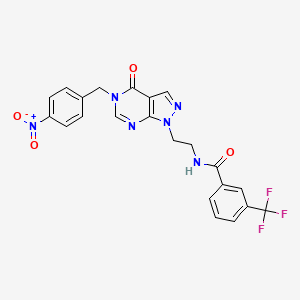 N-(2-(5-(4-nitrobenzyl)-4-oxo-4,5-dihydro-1H-pyrazolo[3,4-d]pyrimidin-1-yl)ethyl)-3-(trifluoromethyl)benzamide