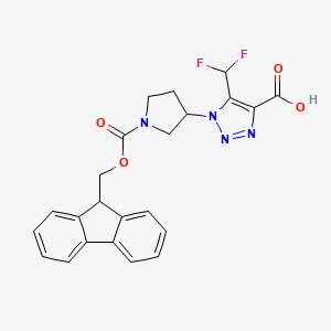 5-(difluoromethyl)-1-(1-{[(9H-fluoren-9-yl)methoxy]carbonyl}pyrrolidin-3-yl)-1H-1,2,3-triazole-4-carboxylic acid
