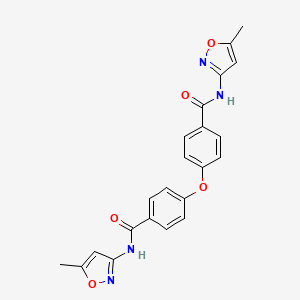 molecular formula C22H18N4O5 B2622684 N-(5-methyl-1,2-oxazol-3-yl)-4-[4-[(5-methyl-1,2-oxazol-3-yl)carbamoyl]phenoxy]benzamide CAS No. 392251-34-2