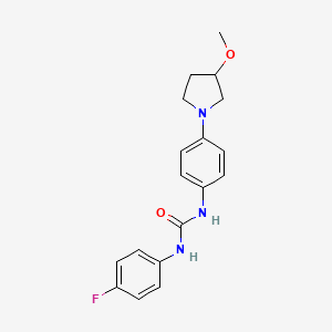 molecular formula C18H20FN3O2 B2622692 1-(4-Fluorophenyl)-3-(4-(3-methoxypyrrolidin-1-yl)phenyl)urea CAS No. 1797842-82-0
