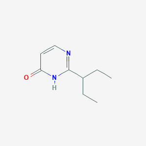 molecular formula C9H14N2O B2622697 2-(Pentan-3-yl)pyrimidin-4(3H)-one CAS No. 1250013-83-2