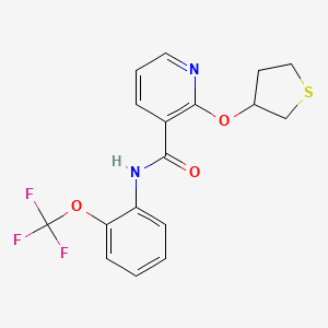 2-((tetrahydrothiophen-3-yl)oxy)-N-(2-(trifluoromethoxy)phenyl)nicotinamide