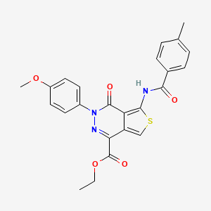 Ethyl 3-(4-methoxyphenyl)-5-(4-methylbenzamido)-4-oxo-3,4-dihydrothieno[3,4-d]pyridazine-1-carboxylate