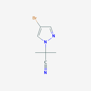 molecular formula C7H8BrN3 B2622704 2-(4-bromo-1H-pyrazol-1-yl)-2-methylpropanenitrile CAS No. 2088840-42-8
