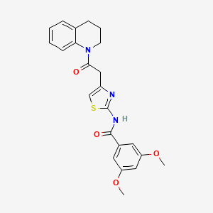 molecular formula C23H23N3O4S B2622706 N-(4-(2-(3,4-dihydroquinolin-1(2H)-yl)-2-oxoethyl)thiazol-2-yl)-3,5-dimethoxybenzamide CAS No. 921519-37-1
