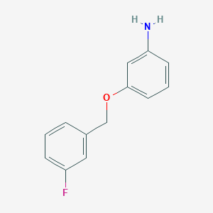 molecular formula C13H12FNO B2622736 3-(3-Fluoro-benzyloxy)-phenylamine CAS No. 865611-14-9