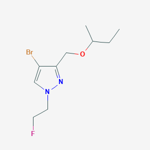 molecular formula C10H16BrFN2O B2622738 4-bromo-3-(sec-butoxymethyl)-1-(2-fluoroethyl)-1H-pyrazole CAS No. 1856042-65-3