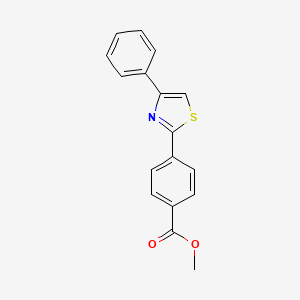 molecular formula C17H13NO2S B2622741 Methyl 4-(4-phenyl-1,3-thiazol-2-yl)benzoate CAS No. 320420-94-8