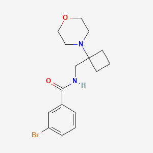 molecular formula C16H21BrN2O2 B2622743 3-Bromo-N-[(1-morpholin-4-ylcyclobutyl)methyl]benzamide CAS No. 2380142-69-6