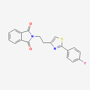 molecular formula C19H13FN2O2S B2622746 2-{2-[2-(4-fluorophenyl)-1,3-thiazol-4-yl]ethyl}-1H-isoindole-1,3(2H)-dione CAS No. 860786-86-3