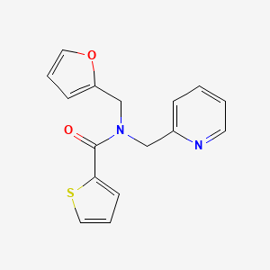 molecular formula C16H14N2O2S B2622747 N-(furan-2-ylmethyl)-N-(pyridin-2-ylmethyl)thiophene-2-carboxamide CAS No. 606117-54-8