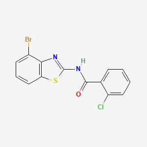 molecular formula C14H8BrClN2OS B2622754 N-(4-bromo-1,3-benzothiazol-2-yl)-2-chlorobenzamide CAS No. 892853-52-0