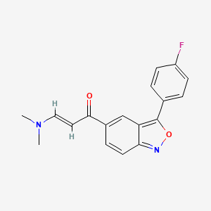 molecular formula C18H15FN2O2 B2622755 3-(Dimethylamino)-1-[3-(4-fluorophenyl)-2,1-benzisoxazol-5-yl]-2-propen-1-one CAS No. 321433-31-2