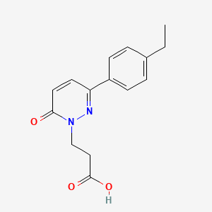molecular formula C15H16N2O3 B2622756 3-[3-(4-ethylphenyl)-6-oxopyridazin-1(6H)-yl]propanoic acid CAS No. 1255786-36-7