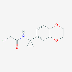 2-Chloro-N-[1-(2,3-dihydro-1,4-benzodioxin-6-yl)cyclopropyl]acetamide