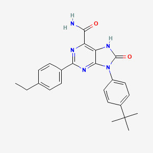 molecular formula C24H25N5O2 B2622768 9-(4-tert-butylphenyl)-2-(4-ethylphenyl)-8-oxo-7H-purine-6-carboxamide CAS No. 898421-98-2