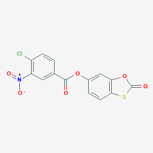 molecular formula C14H6ClNO6S B262277 2-Oxo-1,3-benzoxathiol-6-yl 4-chloro-3-nitrobenzoate 