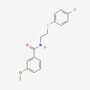 N-(2-((4-Chlorophenyl)sulfanyl)ethyl)-3-methoxybenzenecarboxamide