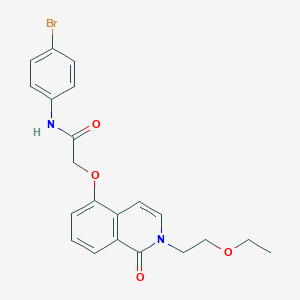 N-(4-bromophenyl)-2-((2-(2-ethoxyethyl)-1-oxo-1,2-dihydroisoquinolin-5-yl)oxy)acetamide