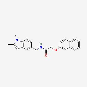 molecular formula C23H22N2O2 B2622778 N-((1,2-dimethyl-1H-indol-5-yl)methyl)-2-(naphthalen-2-yloxy)acetamide CAS No. 852137-65-6