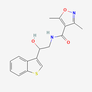 N-(2-(benzo[b]thiophen-3-yl)-2-hydroxyethyl)-3,5-dimethylisoxazole-4-carboxamide