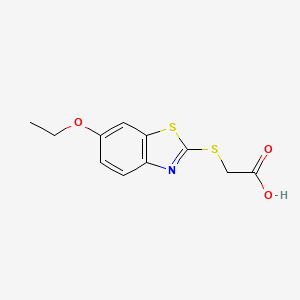 molecular formula C11H11NO3S2 B2622783 2-(6-Ethoxybenzothiazol-2-ylthio)acetic acid CAS No. 131317-46-9