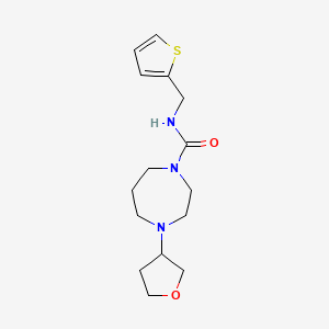 molecular formula C15H23N3O2S B2622787 4-(tetrahydrofuran-3-yl)-N-(thiophen-2-ylmethyl)-1,4-diazepane-1-carboxamide CAS No. 2319635-00-0