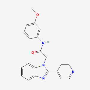 molecular formula C21H18N4O2 B2622789 N-(3-methoxyphenyl)-2-(2-(pyridin-4-yl)-1H-benzo[d]imidazol-1-yl)acetamide CAS No. 1105235-50-4