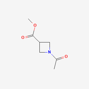 molecular formula C7H11NO3 B2622791 Methyl 1-Acetyl-3-azetidinecarboxylate CAS No. 1353953-76-0; 74815-22-8