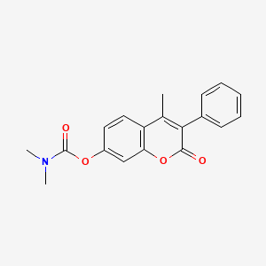 molecular formula C19H17NO4 B2622801 4-methyl-2-oxo-3-phenyl-2H-chromen-7-yl dimethylcarbamate CAS No. 712320-76-8