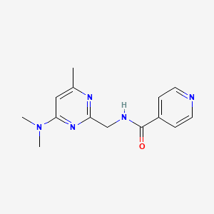 molecular formula C14H17N5O B2622802 N-((4-(dimethylamino)-6-methylpyrimidin-2-yl)methyl)isonicotinamide CAS No. 1797329-48-6