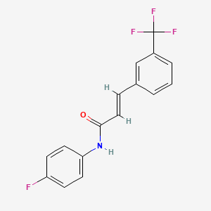 molecular formula C16H11F4NO B2622804 trans-Cinnamamide, N-(4-fluorophenyl)-3-trifluoromethyl- CAS No. 314251-36-0