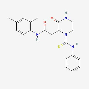 N-(2,4-dimethylphenyl)-2-[3-oxo-1-(phenylcarbamothioyl)piperazin-2-yl]acetamide