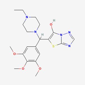 molecular formula C20H27N5O4S B2622823 5-((4-Ethylpiperazin-1-yl)(3,4,5-trimethoxyphenyl)methyl)thiazolo[3,2-b][1,2,4]triazol-6-ol CAS No. 868220-63-7
