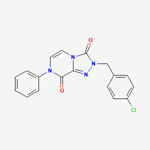 molecular formula C18H13ClN4O2 B2622831 2-(4-chlorobenzyl)-7-phenyl-[1,2,4]triazolo[4,3-a]pyrazine-3,8(2H,7H)-dione CAS No. 2034347-83-4