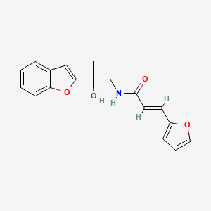 molecular formula C18H17NO4 B2622845 (E)-N-(2-(benzofuran-2-yl)-2-hydroxypropyl)-3-(furan-2-yl)acrylamide CAS No. 2035001-09-1