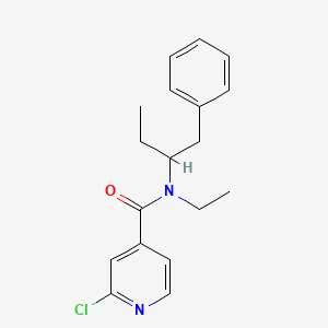 molecular formula C18H21ClN2O B2622850 2-chloro-N-ethyl-N-(1-phenylbutan-2-yl)pyridine-4-carboxamide CAS No. 1394762-24-3