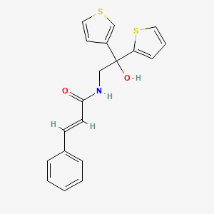 N-(2-hydroxy-2-(thiophen-2-yl)-2-(thiophen-3-yl)ethyl)cinnamamide