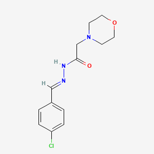 molecular formula C13H16ClN3O2 B2622864 N'-[(E)-(4-chlorophenyl)methylidene]-2-(morpholin-4-yl)acetohydrazide CAS No. 294194-70-0