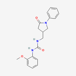 1-(2-Methoxyphenyl)-3-((5-oxo-1-phenylpyrrolidin-3-yl)methyl)urea