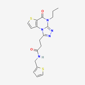 3-(5-oxo-4-propyl-4,5-dihydrothieno[2,3-e][1,2,4]triazolo[4,3-a]pyrimidin-1-yl)-N-(2-thienylmethyl)propanamide